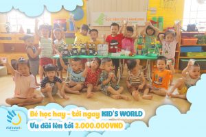 Tuyển sinh Kids World tháng 8 – 2019